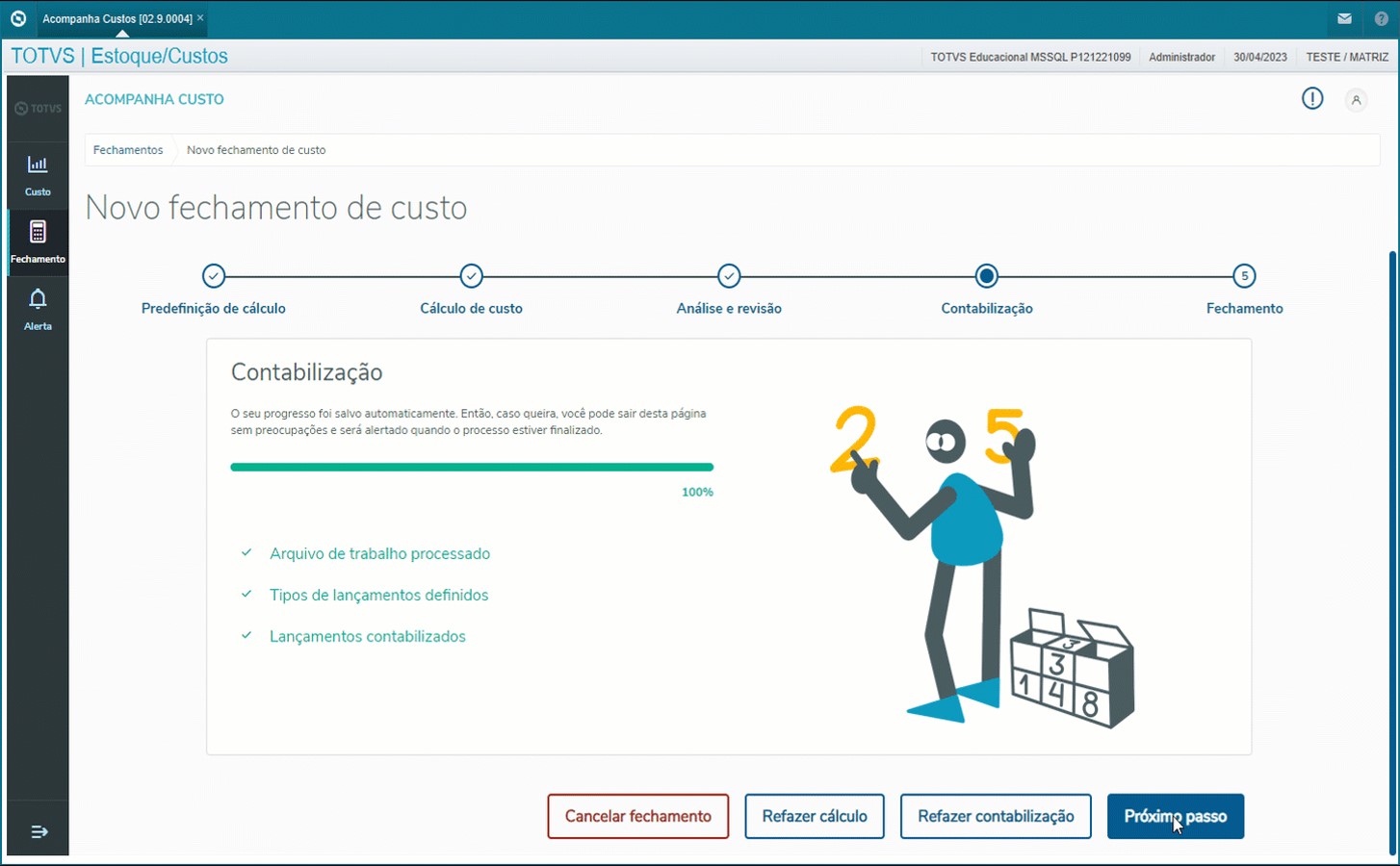 TOTVS Protheus · Acompanha Custos